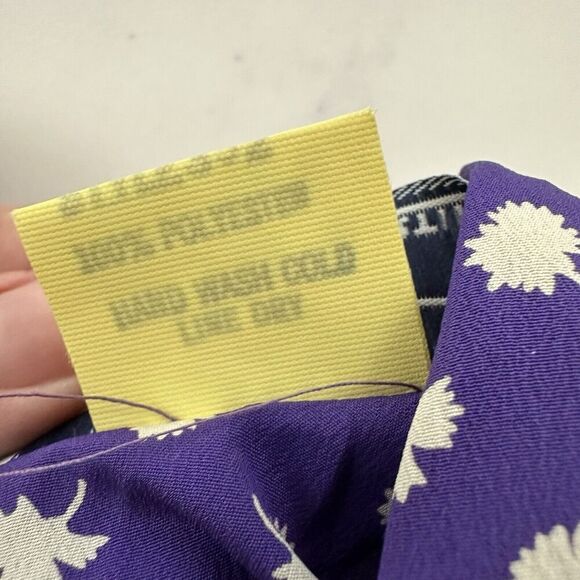 Jonathan Martin Womens Vintage 80s Midi Shirt Dress Size 13/14 Purple Floral - Picture 7 of 11